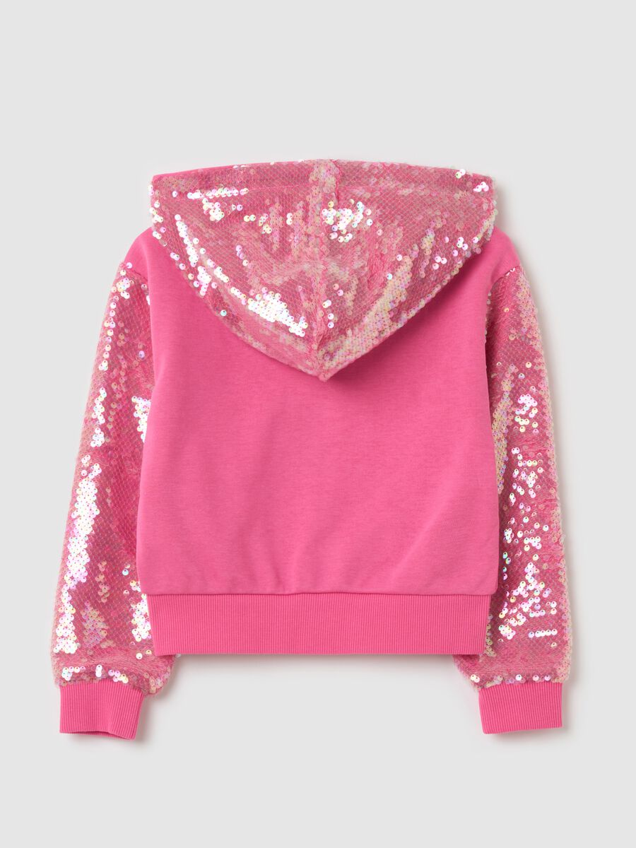 Full-zip hoodie with sequins_1