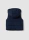 Gilet blu imbottito con cappuccio e zip per bimbo_1