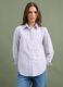 Blue poplin shirt with red stripes, regular fit_0