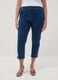 Slim fit blue stretch cotton blend trousers_1