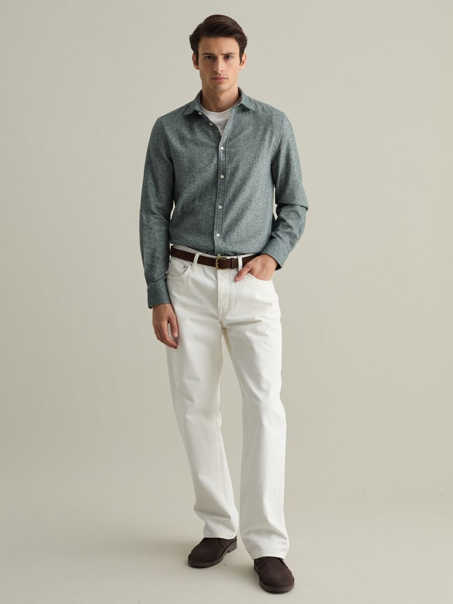 Shirt in mélange flannel_1