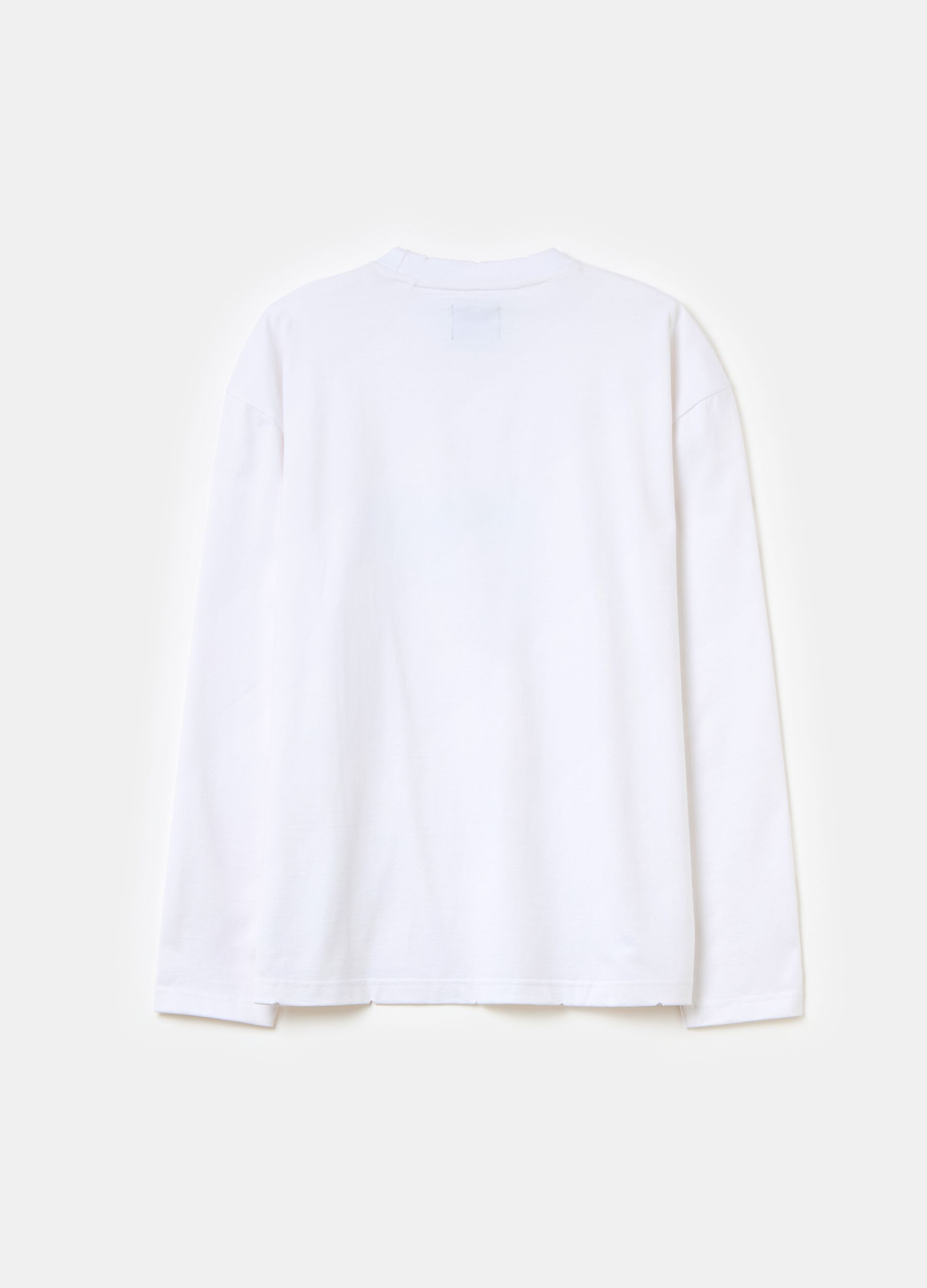 Graphic Long-Sleeved T-Shirt White