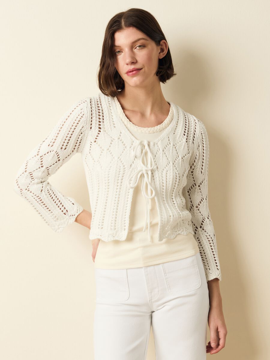 Crochet cardigan with laces_1