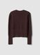 Brown openwork viscose-blend jumper, regular fit_2