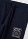 Pantaloni da bambino in puro cotone blu regular fit_2