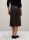 Brown midi skirt regular fit_2