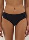Slip da bagno in tessuto elasticizzato nero con pieghe laterali_1
