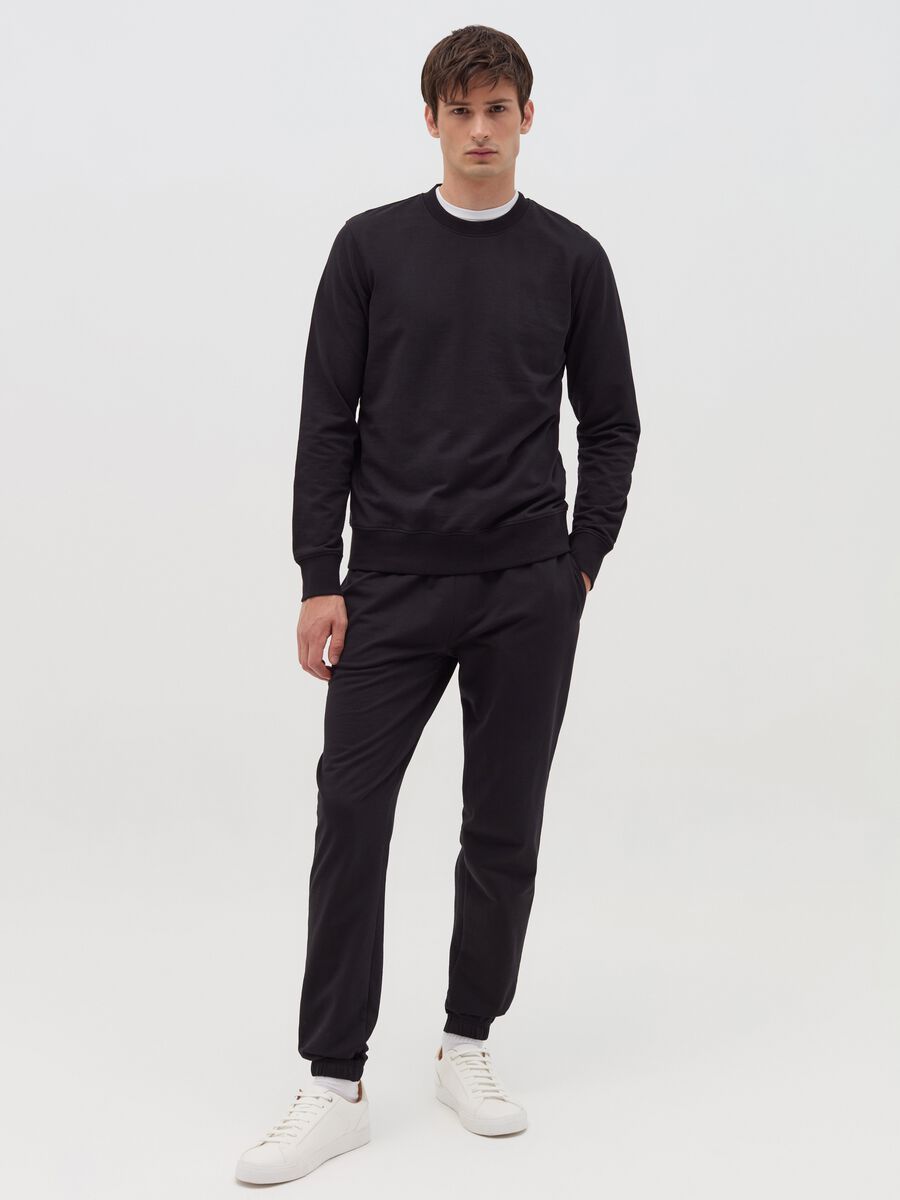 Fleece joggers with drawstring_0