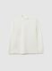 Boys' white long sleeve shirt in pure cotton regular fit_0