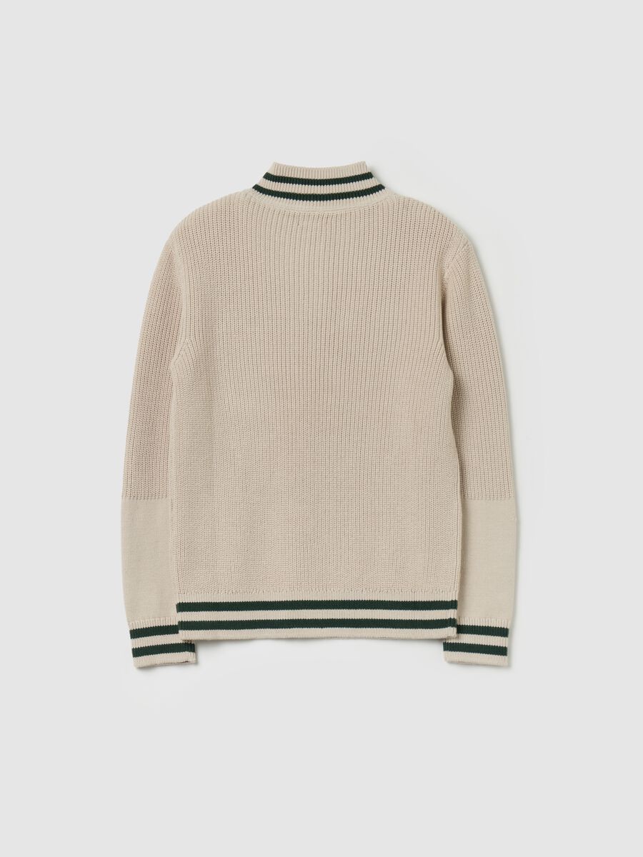 Half-zip, flat-ribbed pullover_4