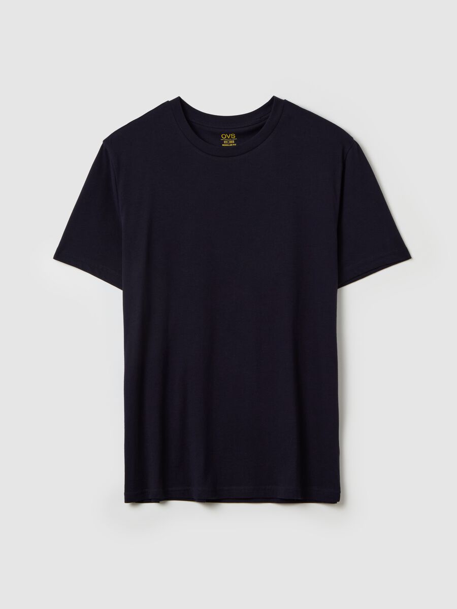 Cotton T-shirt with round neck_4