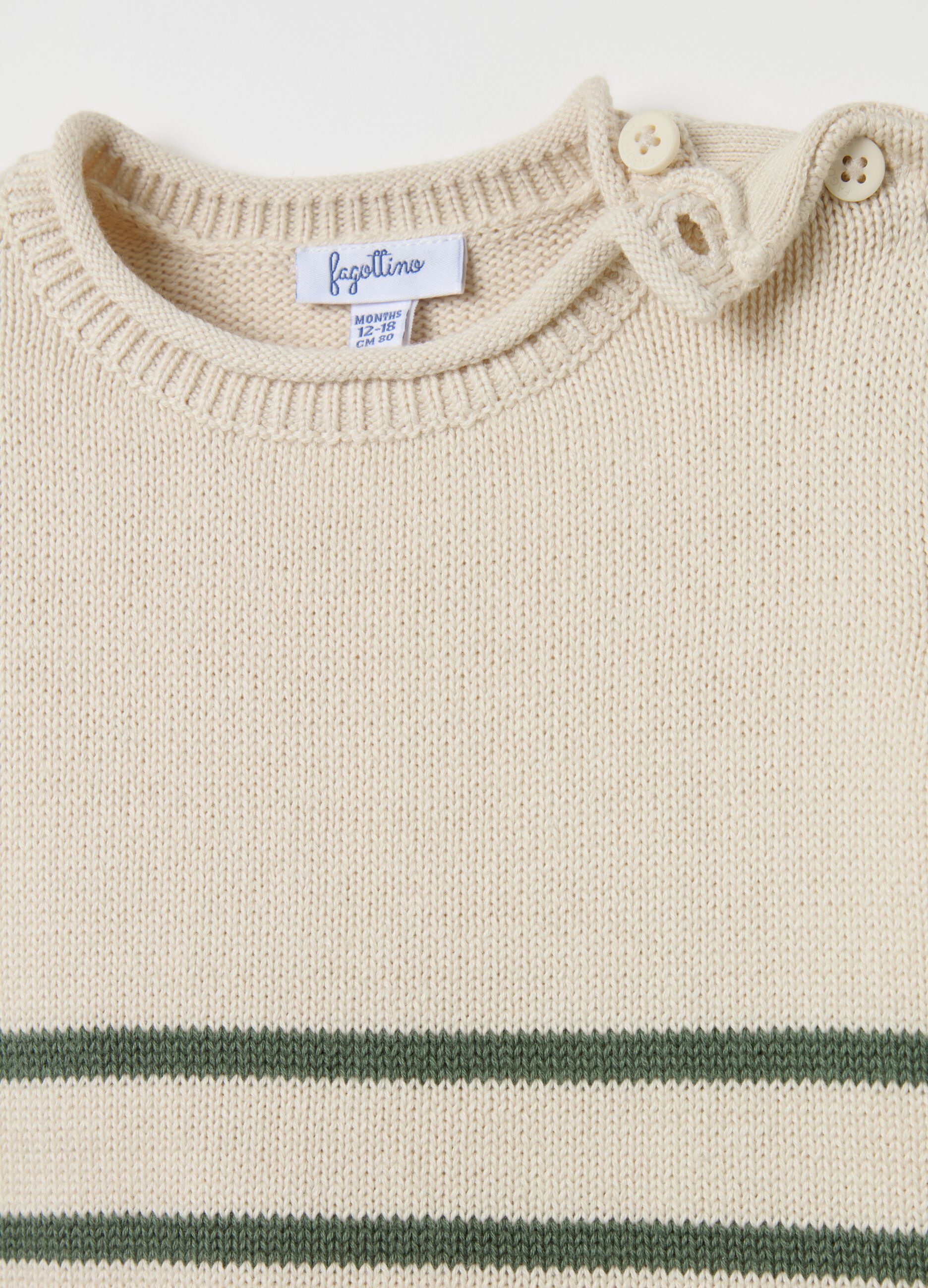 Striped pullover in cotton