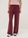 Pink regular fit cotton blend trousers_1