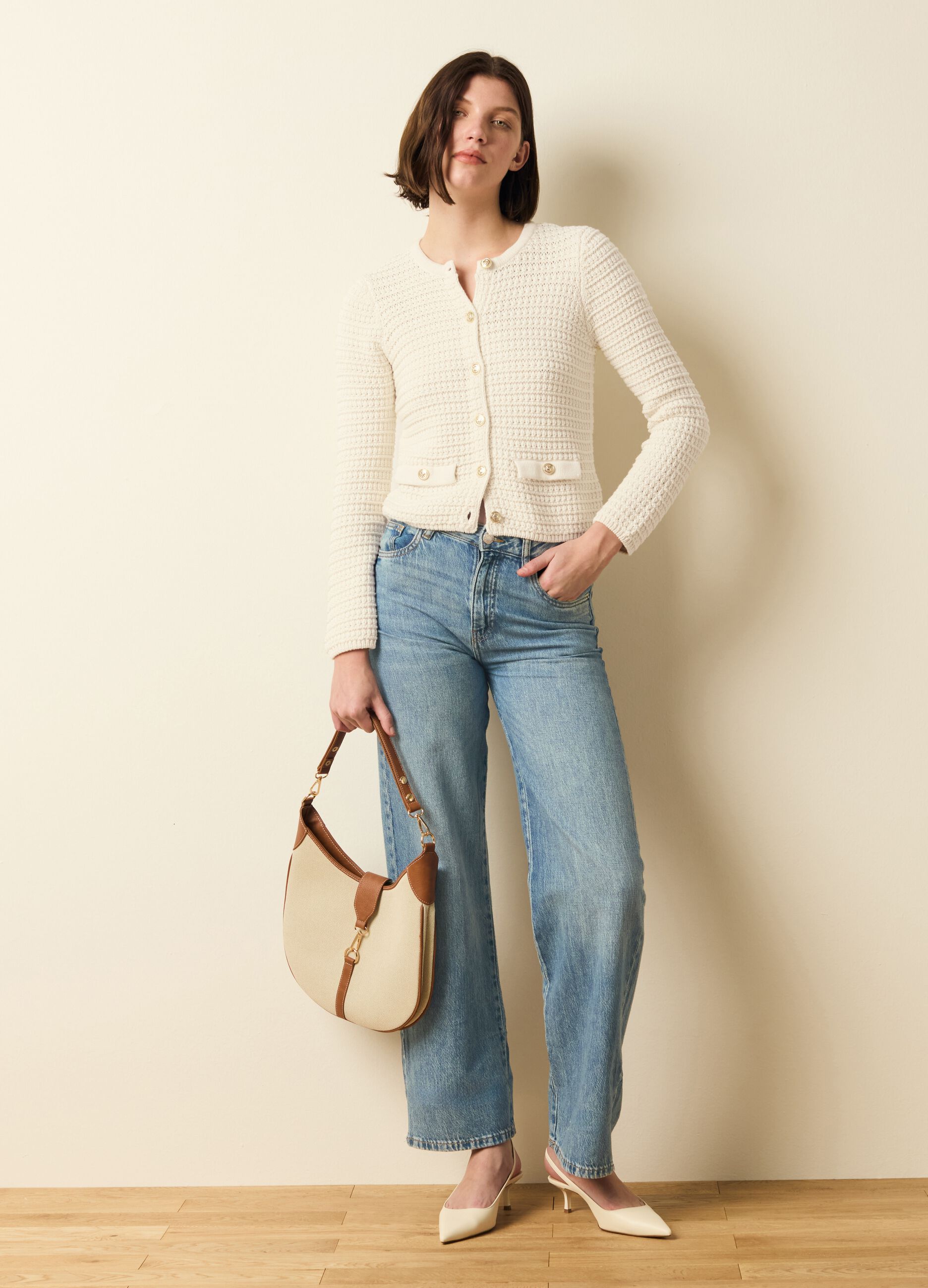 Hobo bag in canvas