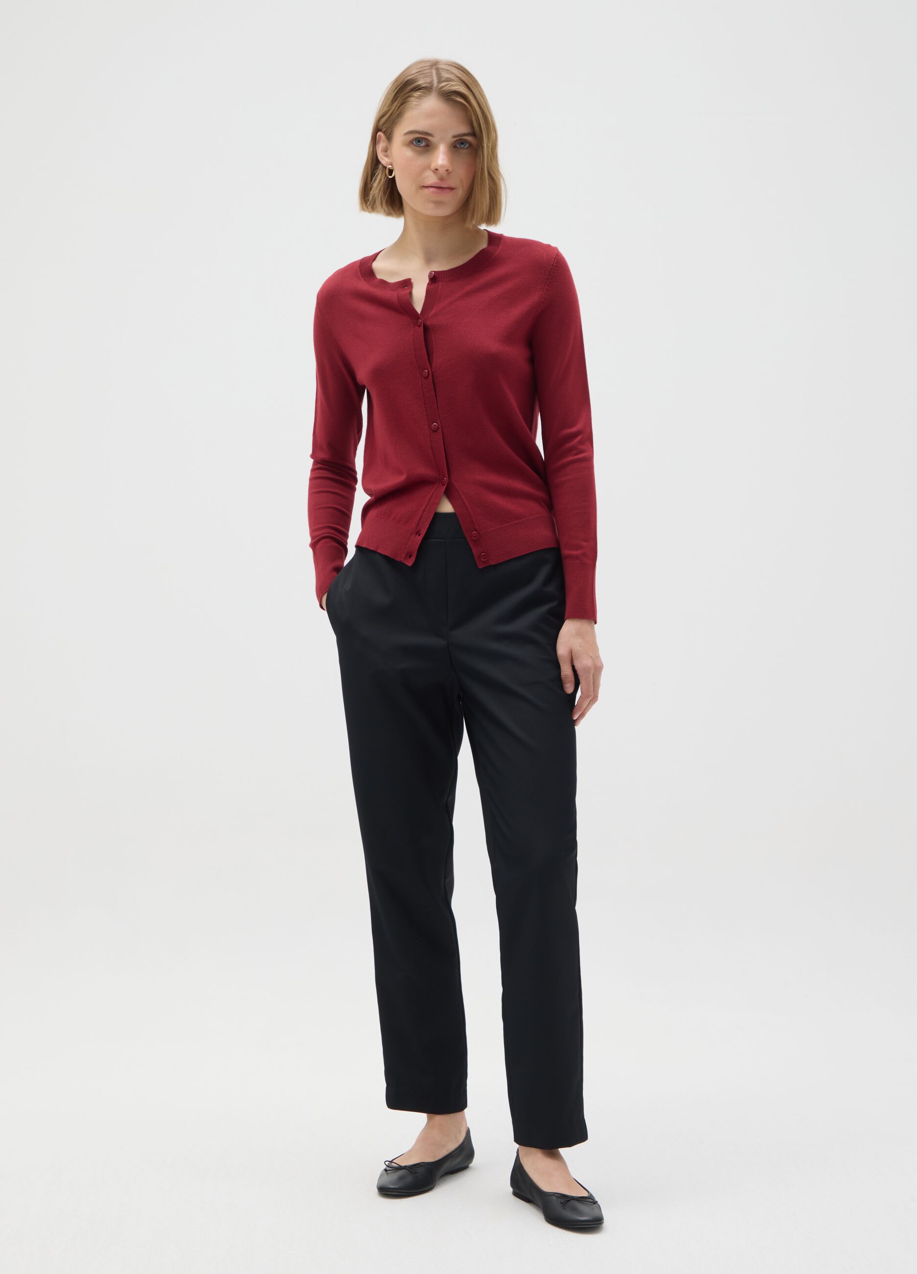 Black Slim Fit Trousers Mix