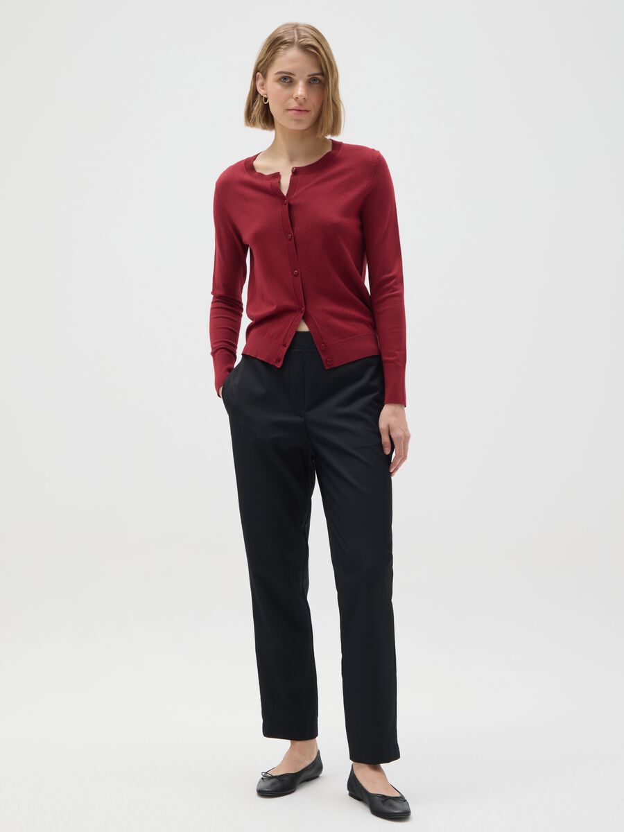Black Slim Fit Trousers Mix_0