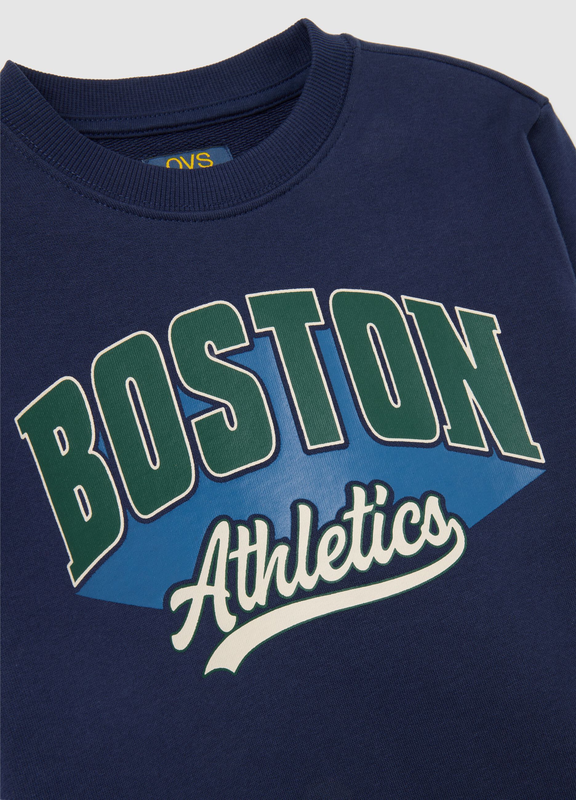 Regular fit pure cotton blue children's sweatshirt