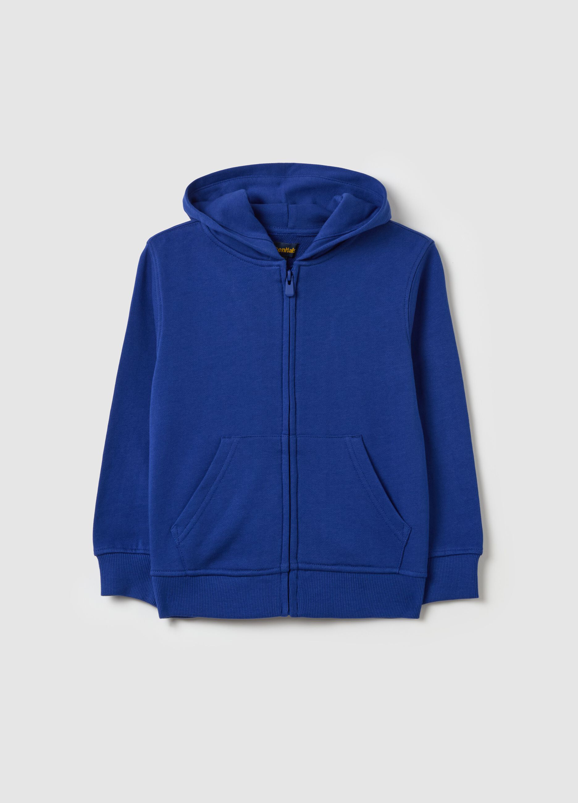 French terry full-zip hoodie