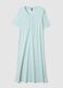 Blue pure viscose nightdress regular fit_0