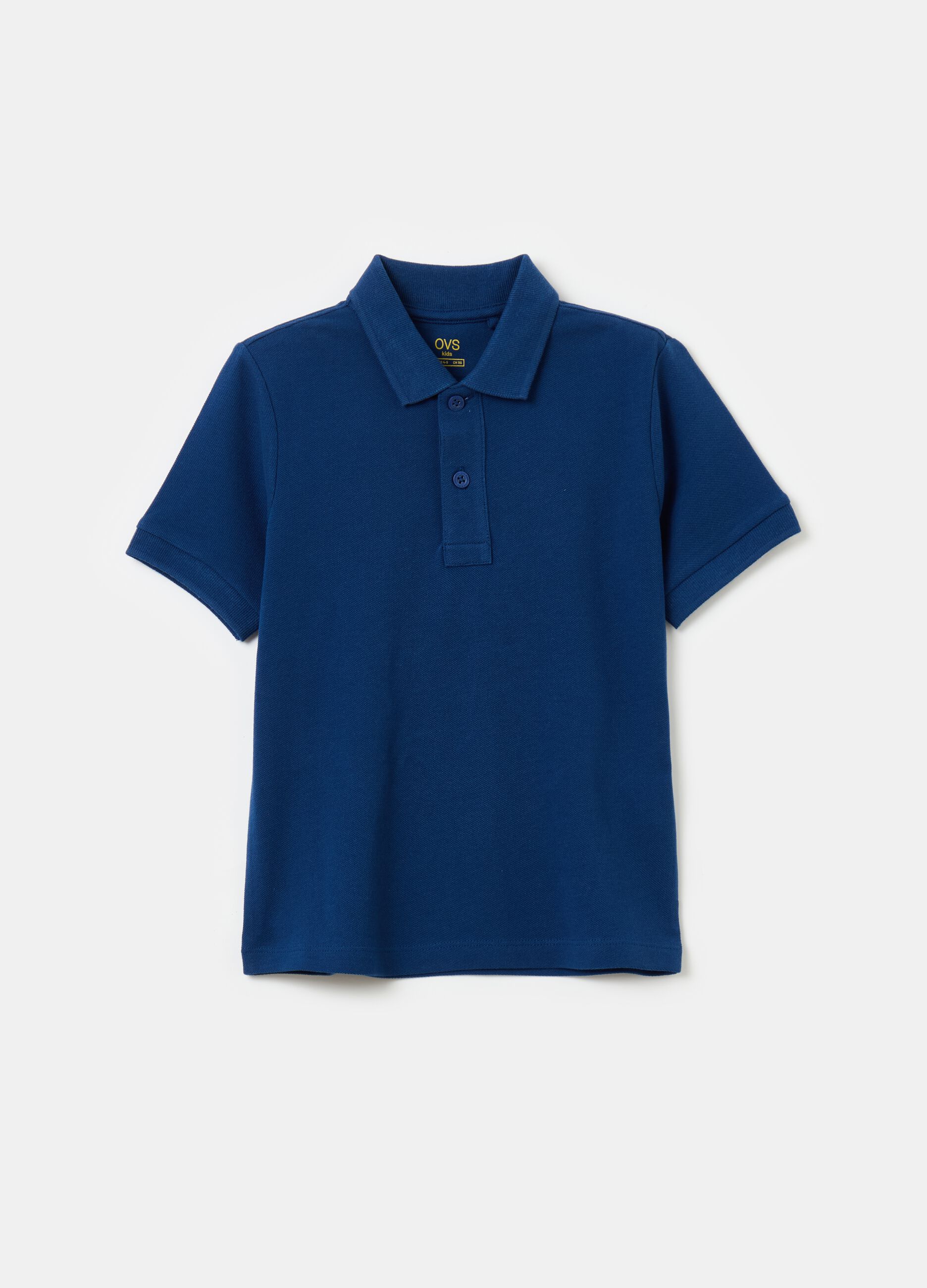 Polo in cotone piquet tinta unita