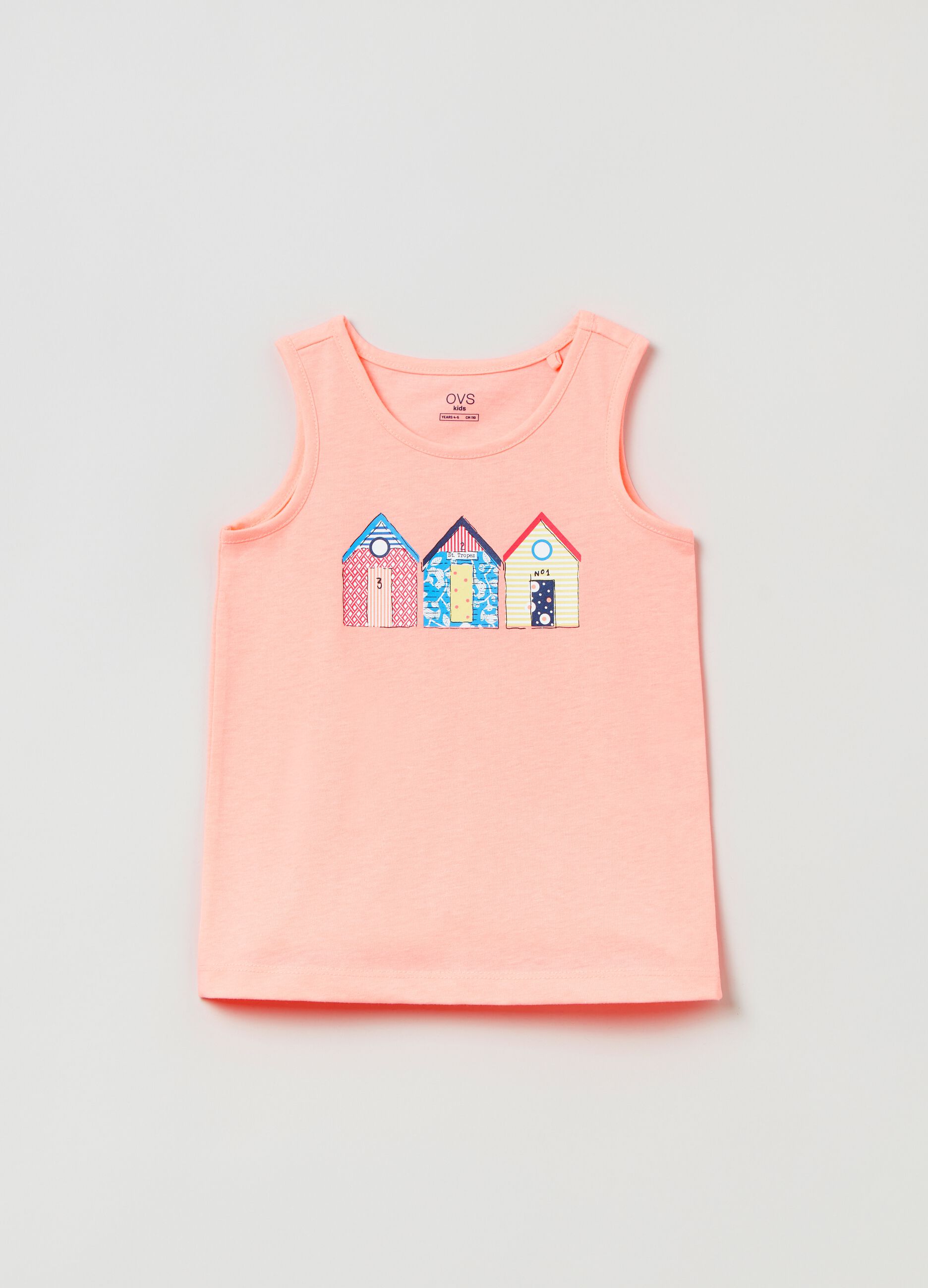 Tank top con stampa casette_0