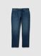 Regular fit blue pure cotton jeans_4