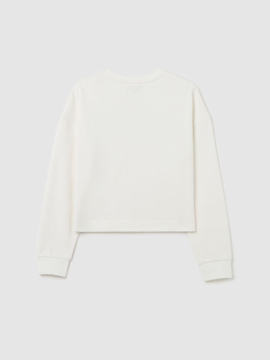 Cropped sweatshirt with lettering print_4