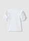 White stretch cotton T-shirt with puff sleeves_1