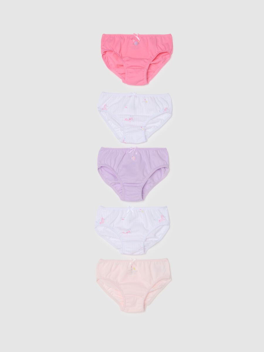 Multi-pack set of girls' underwear in multicolour pure cotton regular fit_0