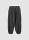 Pantaloni jogger grigi in misto cotone con coulisse_2