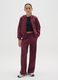 Girls' trousers in pure purple cotton regular fit_0