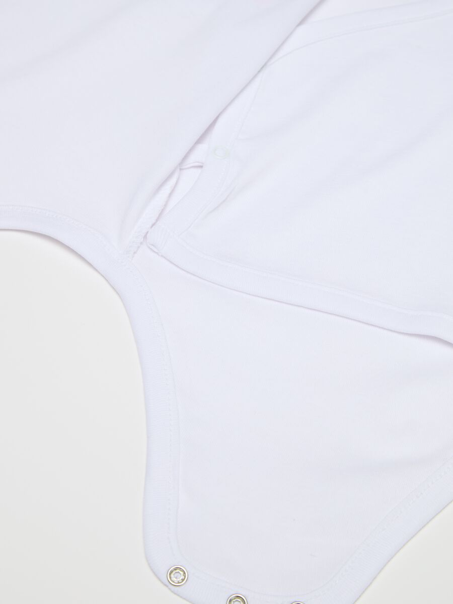 Two-pack bodysuits in organic cotton with V neck and print_2