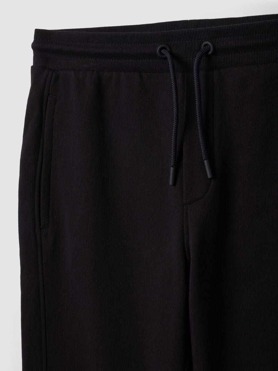 Black organic cotton jogger trousers_6