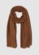 Brown fringed scarf_0