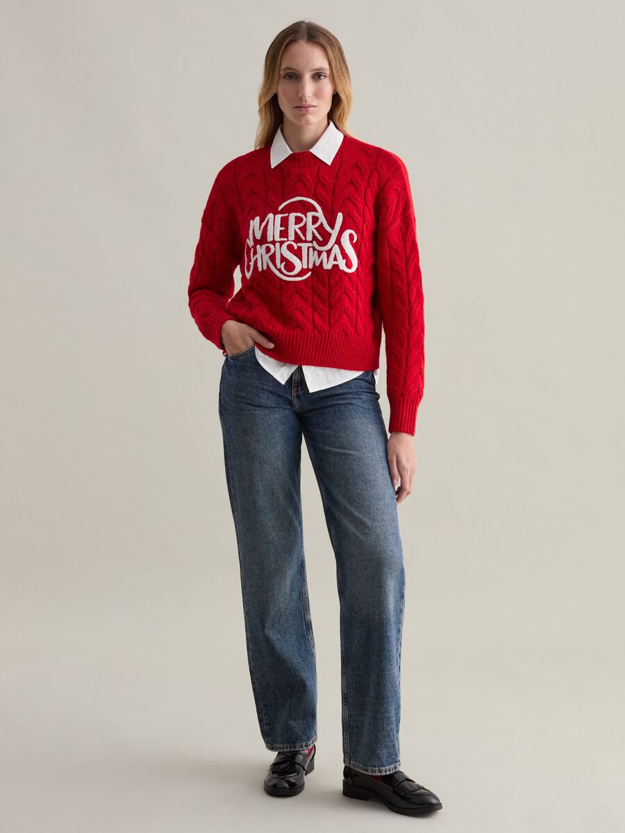 Christmas Jumper with bouclé application_1