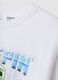 White pure cotton crew-neck T-shirt with Minecraft print_2