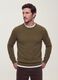 Maglia verde girocollo in jersey knit regular fit_0