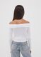 White stretch cotton slim-fit boat-neck T-shirt_1