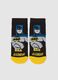Multicolor Cotton Blend Kids' Non-Slip Socks with Batman Print_1