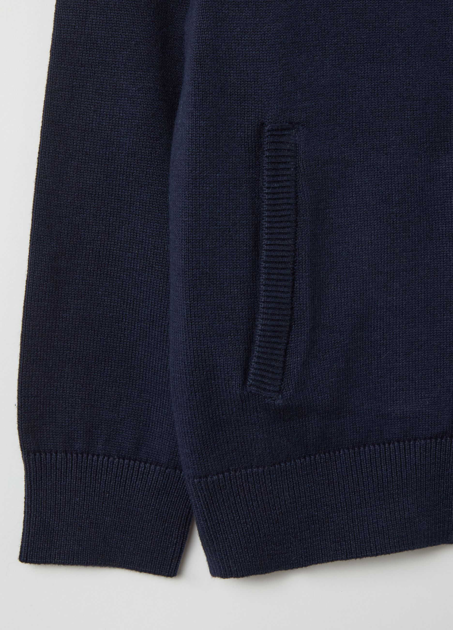 Full-zip cardigan in cotton