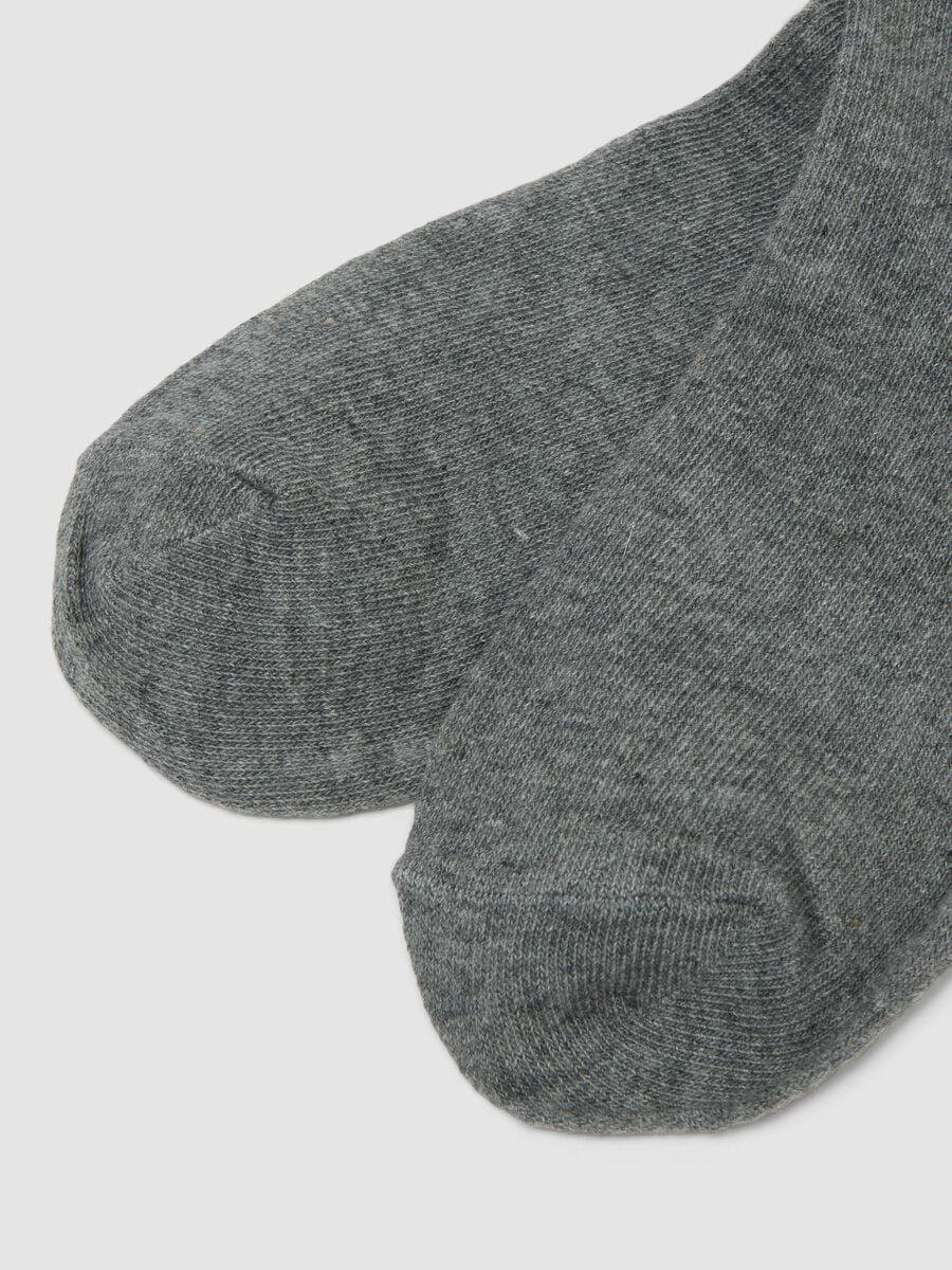 Grey socks in stretch organic cotton_2