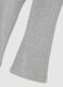 Grey stretch cotton flare leggings for girls_3