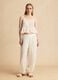 Relaxed-fit white pure cotton jogger trousers_0