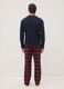 Navy blue pure cotton crew-neck pyjamas_2