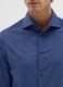 Blue stretch cotton slim fit shirt_1
