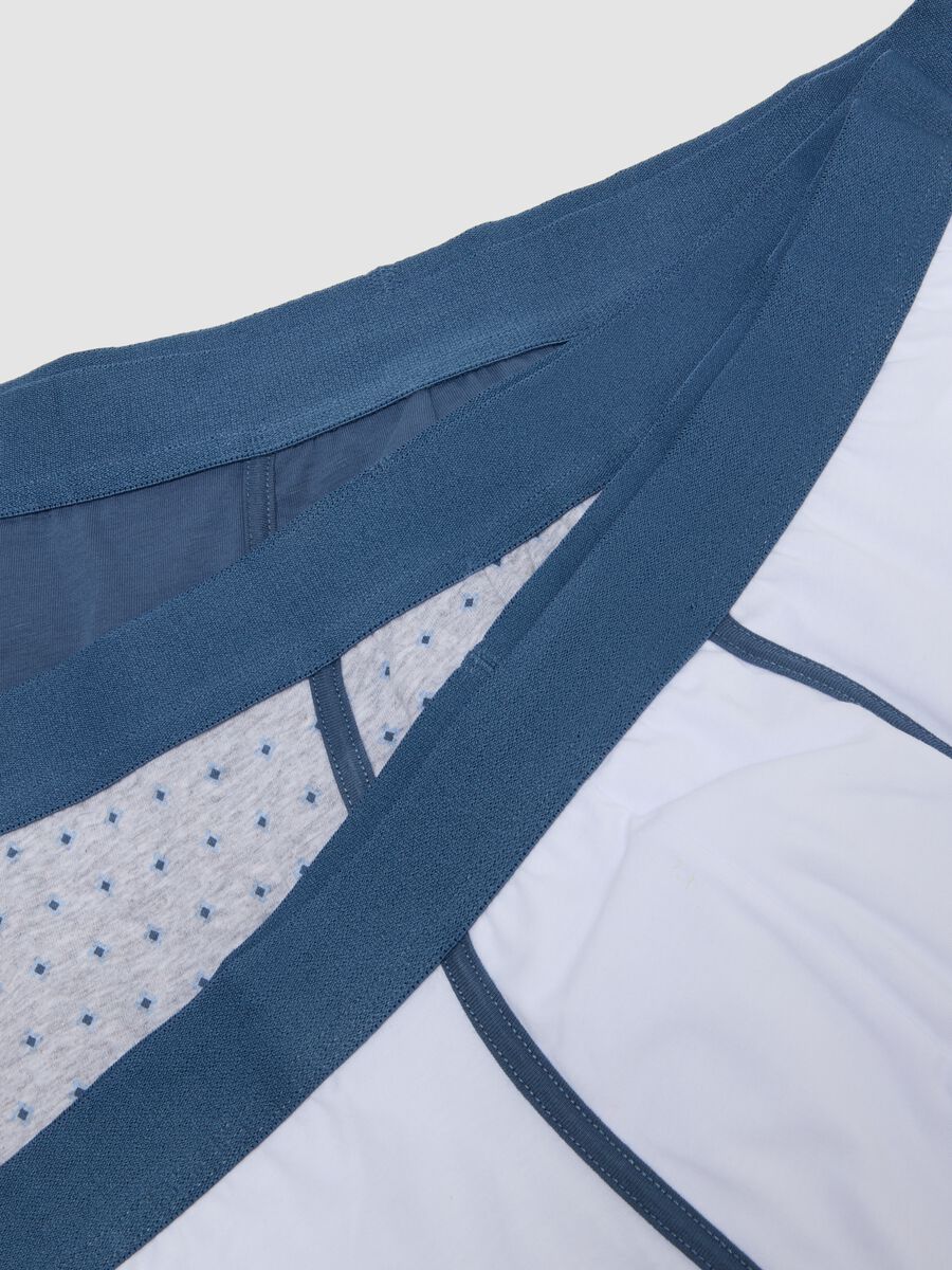 Tripack di boxer grigi in cotone organico elasticizzato a pois_5