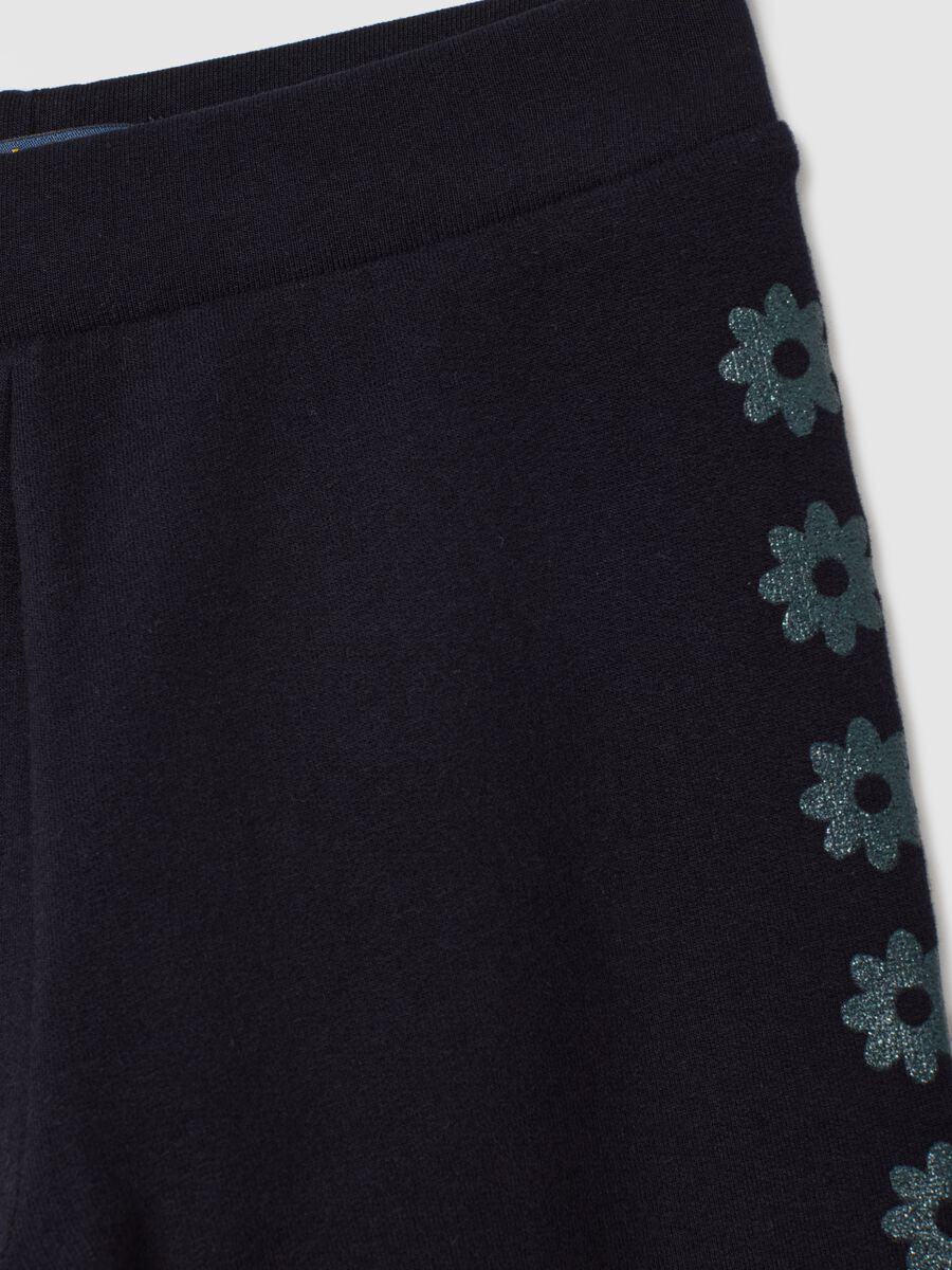 Girls' black skinny cotton blend leggings_2