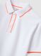 White stretch cotton polo shirt with contrast trims_5