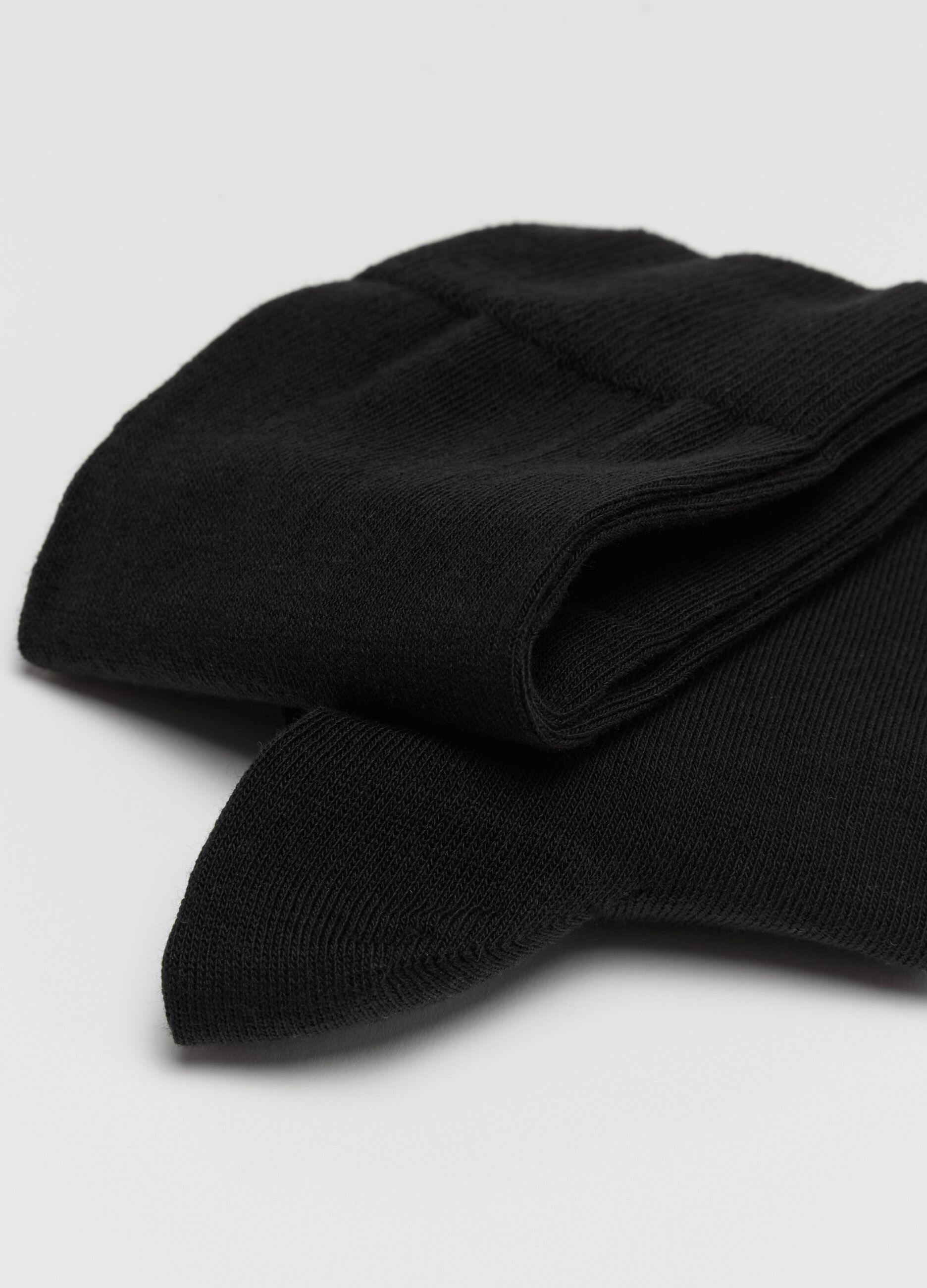 Three-pair pack long socks in organic cotton
