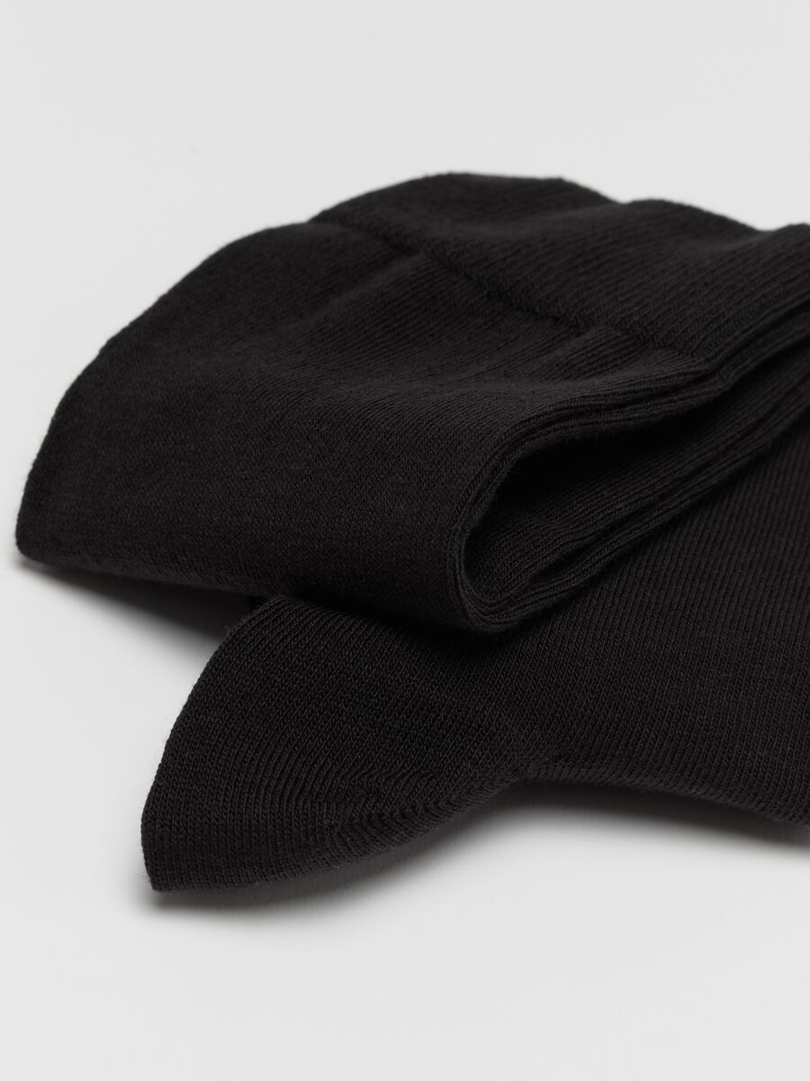 Three-pair pack long socks in organic cotton_1